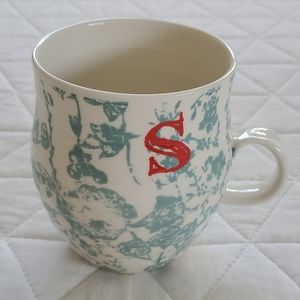 Anthropologie Homegrown Coffee Tea Mug Initial "s"